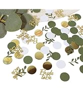 WEIKA, Gold Glitter Wedding Table Confetti, Bridal Shower Decorations, Bride to Be Confetti, Brid...
