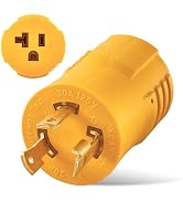 MECMO Shore Power NEMA L5-30P to 5-15/20R RV Generator Adapter Marine 30 Amp to 110 15 Amp Househ...