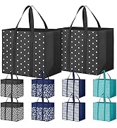 Fabtotes 10 Pack Reusable Grocery Bags 35L Large Capacity Shopping Bags Heavy Duty Reusable Bags ...