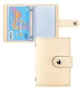 GAUENEEN Leather Business Card Holder, 26 Card Slots, RFID Blocking Secure Professional Card Orga...