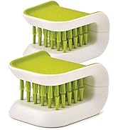 2Pcs Knife Cleaner Blade Brush Green Cutlery Cleaner Brush Bristle Scrub for Kitchen Washing Non-...