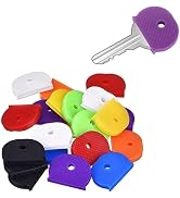 32Pcs Rubber Keycaps Silicone Key Identifier Caps Coloured Key Covers,Half Round Key Covertag Key...