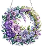 Eiflow Spring Diamond Art Hanging Kit for Adults, DIY Diamonds Painting Door Hanging Board Kit, S...