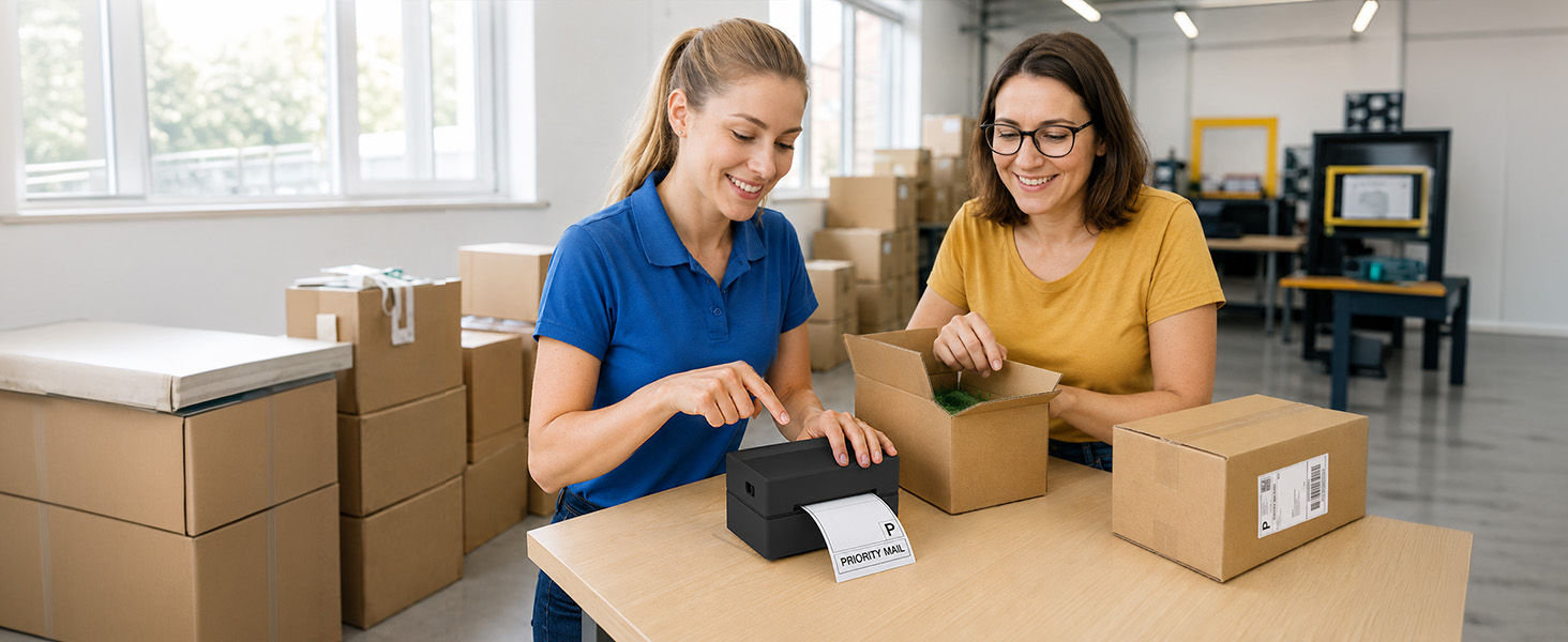 NULLTONEX Bluetooth Thermal Shipping Label Printer is suitable for use in warehouses
