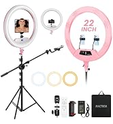 Ring Light with Stand 22inch Kit: Professional Ring Light Overhead Tripod for iPhone ipad, LCD Di...