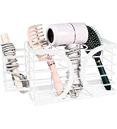 ziroland Elegant White Wall Mounted Hair Dryer Holder - Stylish Bathroom Organiser for Hair Dryer...