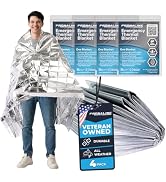 FRONTLINE Mylar Emergency Blankets 54" x 84" | Lightweight Thermal Survival Space Blanket, Waterp...