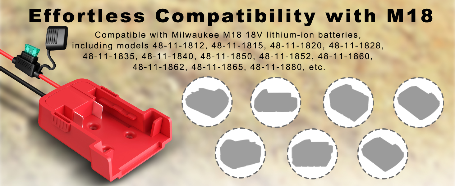 milwaukee m18 battery adapter