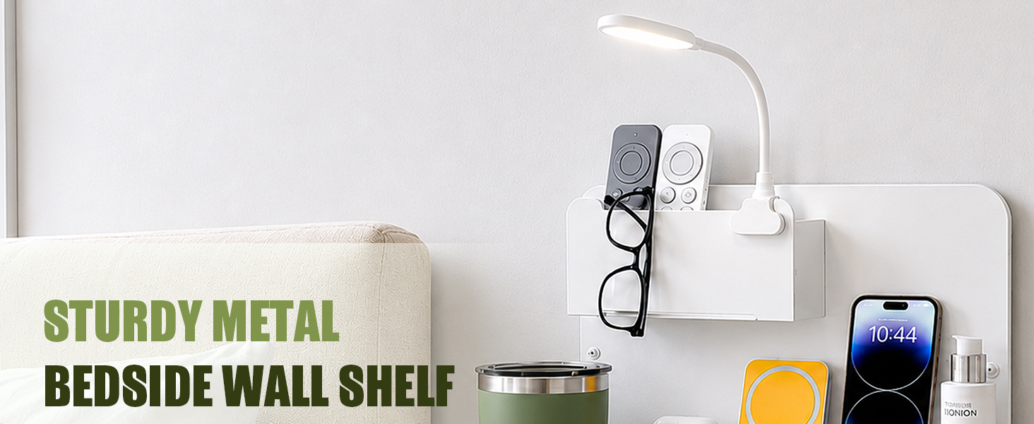 bed wall shelf