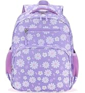 RHCPFOVR Kids Backpack for Girls - Girls Backpack 3-8 Ages Flower for Kids 15 Inch School Bookbag...