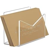 KTRIO Acrylic Mail Holder Mail Organizer Countertop, Letter Holder for Desk 6x2.5x4 Inches Envelo...