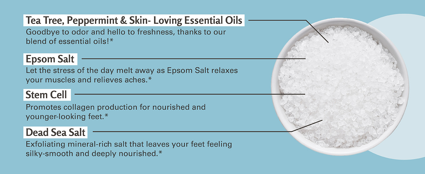 foot detox bath nail softener for thick hard toenails athlete's foot sore feet epsom salt soak