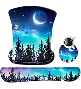 AIMSA Ergonomic Keyboard Wrist Rest and Mouse Pad with Wrist Support Set, Memory Foam Non-Slip Ru...