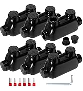 Joinfworld Insulated Inline Splice Connector 250CMC-6 Gauge Aluminum to Copper Wire Connectors Al...