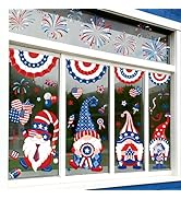 Whaline Extra Large 250th Anniversary Patriotic Window Clings Window Decal 4th of July American F...