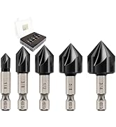 TiAlN Countersink Drill Bit Set, DARTOTEK Titanium Aluminum Nitride Coated with Quick Change Hex ...