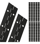 12Pcs 12Inch Black Continuous & Piano Hinge, Stainless Steel 304 Heavy Duty Continuous Hinge with...