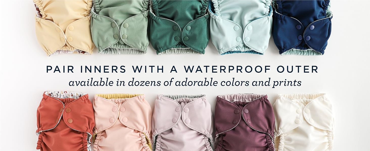 Pair Inners with a waterproof Outer. Available in dozens of adorable colors and prints.