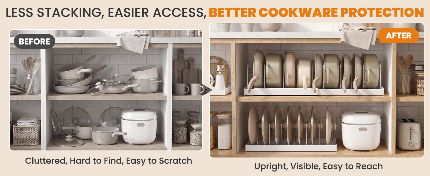 pots and pans organizer