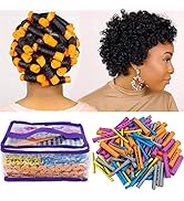 100pcs Perm Rods Set for Natural Hair Plastic Cold Wave Rods Hair Rollers Hair Curling Rods for L...