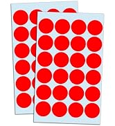 1200 Pack, 1" Round Dot Stickers Circle Labels - Red