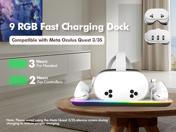 Charging Dock Compatible with Meta Oculus Quest 3/3S