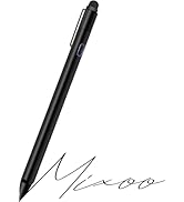 Mixoo Active Stylus Pen for iPad - Rechargeable 1.6mm Fine Tip and Fiber Tip 2-in-1 High Sensitiv...