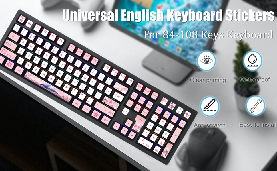 Universal English Keyboard Stickers Computer Keyboard Sticker