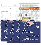 gisgfim 4Pads Nurse Report Sheet Notebooks Nurse Brain 5.5x5.5Inch Pocket Nurse Essential Report ...