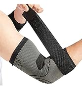 Elbow Brace with Strap for Tendonitis 2 Pack, Tennis Elbow Compression Sleeves, Golf Elbow Treatment