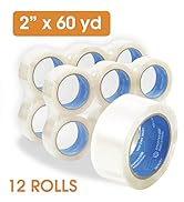 12 Rolls of 2" x 60 yd Clear Tape