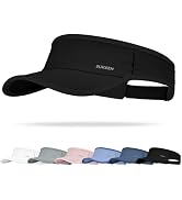 Sukeen Sports Sun Visor Men Women Lightweight Quick-Dry Visor Hat with Sunglasses Slots Athletic ...