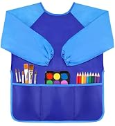 DaiUni Art Smock for Kids, Toddler Paint Smock Painting Apron, Children Apron With Long Sleeve an...