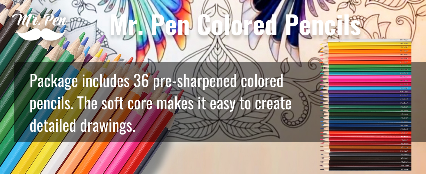 Colored Pencils, 36 Pack, Color Pencil Set, Color Pencils, Map Pencils, Colored Pencils for Adults