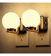 L LOHAS LED Night Lights Plug Into Wall 2 Pack, Dusk to Dawn Sensor, 3000K Nightlight, 0-100LM Ad...