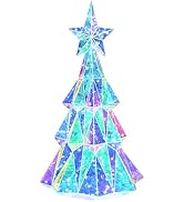 ASAMASA Christmas Tree is Made of Unique PET and Rainbow Film Materials, Featuring Magical 3D Pri...