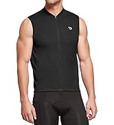 baleaf Men's Sleeveless Cycling Jersey Road Bike Shirt Bicycle Biking Tank Tops Full Zip Pockets ...