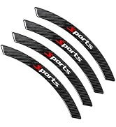 YAWUROU 4 PCS Car Fender Protector Decal Strip, Carbon Fiber Waterproof Wheel Arch Sticker, Self-...