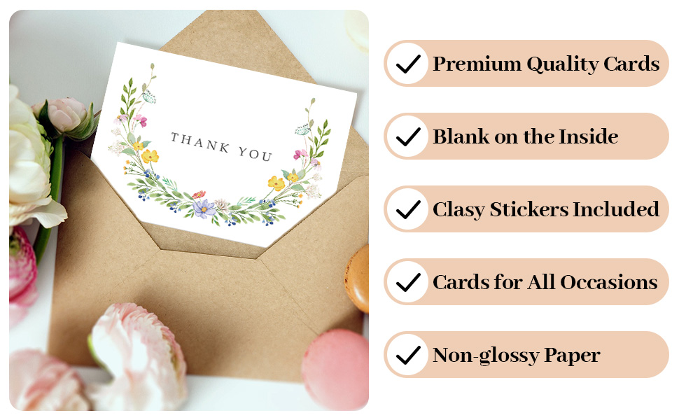 flower thank you cards bridal shower thank you cards wedding thank you cards
