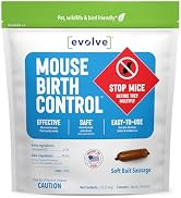 Evolve Mouse Birth Control Soft Bait Sausages – 3 lbs | Science-Based Mouse Population Control | ...