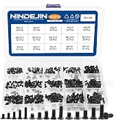 NINDEJIN Laptop Computer Screw Kit, M2 M2.5 M3 Countersunk Flat Head Phillips Mini Screws Set, Re...