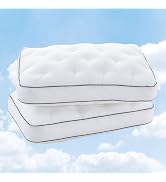 YOUR MOON Extra Soft Pillows Queen Size Set of 2, Medium Thick Support Pillows, 100% Cotton Shell...