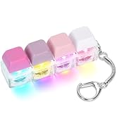 Dalycro Keyboard Fidget Toy, 4-in-1 Mechanical Clicker Fidget Keychain with LED Light Up, Sensory...