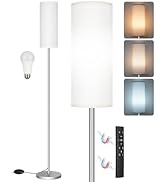 Dimmable Floor Lamps for Living Room with Remote and Foot Switch, 64.4” Modern Standing Tall Lamp...
