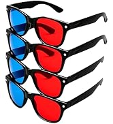 GOUDOGEDC 4Pcs Red and Blue 3D Glasses Universal TV Movie Dimensional Video Frame DVD Game Glass ...