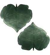 Teieas 2Pcs Leaf Shaped Throw Pillows Cute Novelty Plant Plush Cushion Backrest Pillow Home Decor...