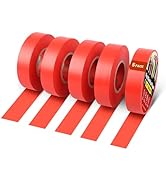 RED WOLF Red Electrical Tape 3/4 Inch x 66 Ft Industrial Grade UL/CSA Listed 7 Mil Thick Flame Re...