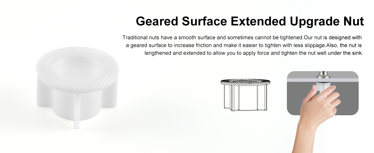Geared Surface Extended Nut
