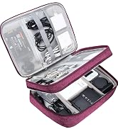 3 layer electronics organizer purple