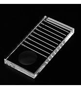 2-In-1 Eyelash Extensions Tray, Crystal Glass Lashes Adhesive Glue Stand Pallet Holder for Eyelas...